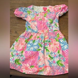 Lilly Pulitzer puff sleeve girls dress size 6
